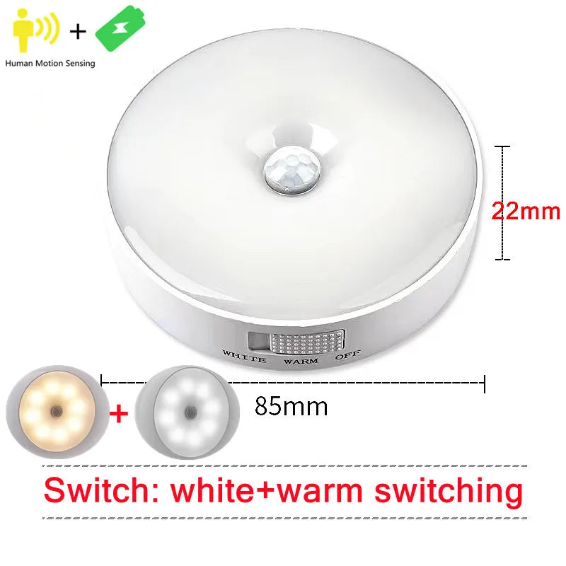 Motion Sensor LED Night Light – USB Rechargeable
