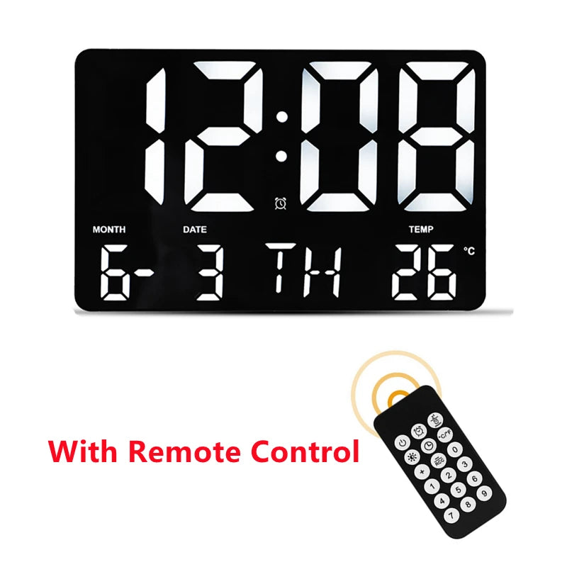 LED Digital Wall Clock with Remote