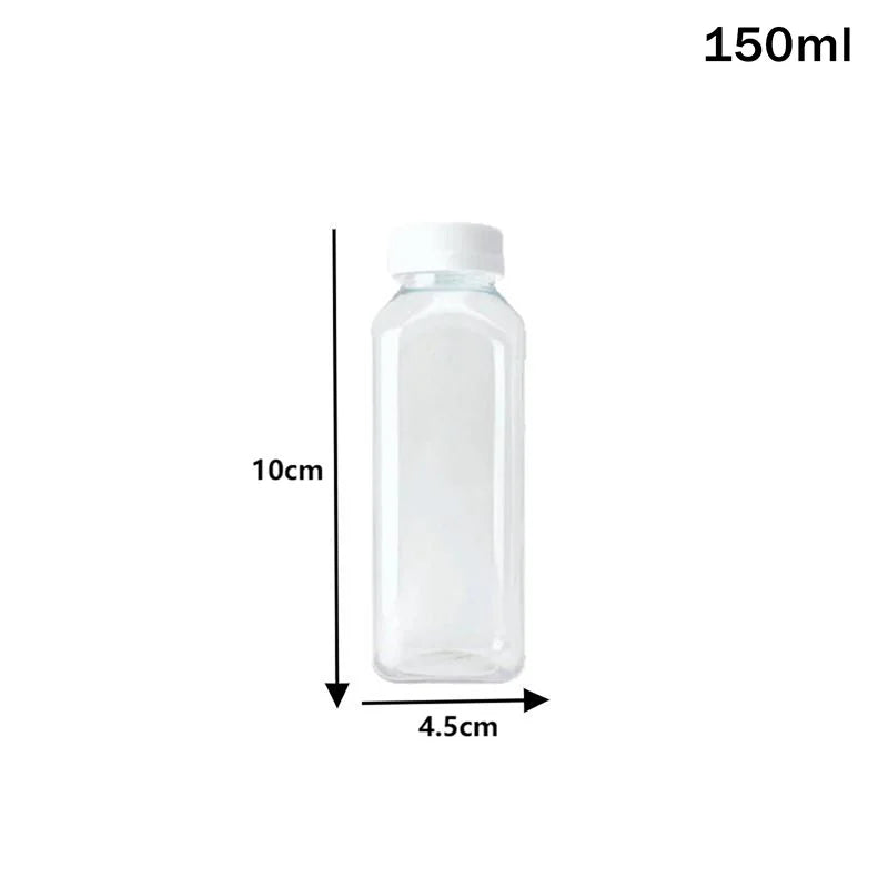 120-500ml Plastic Juice Bottles Long-Lasting, Spill-Proof, Milk Tea - Easy Cleaning and Refilling Clear Water Bottle Portable ﻿
