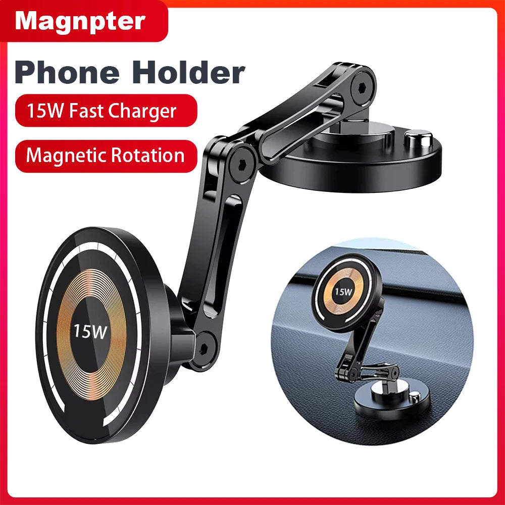 Magnetic Car Phone Holder with Wireless Charging