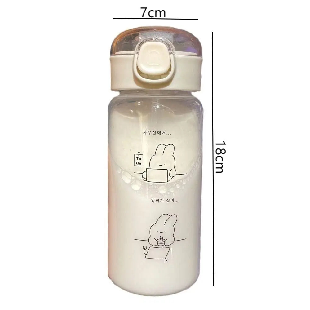 520ml Kids Sippy Cup Water Bottles Creative Cartoon Feeding with Straws and Lids Spill Proof Portable Toddlers Beverage Cups