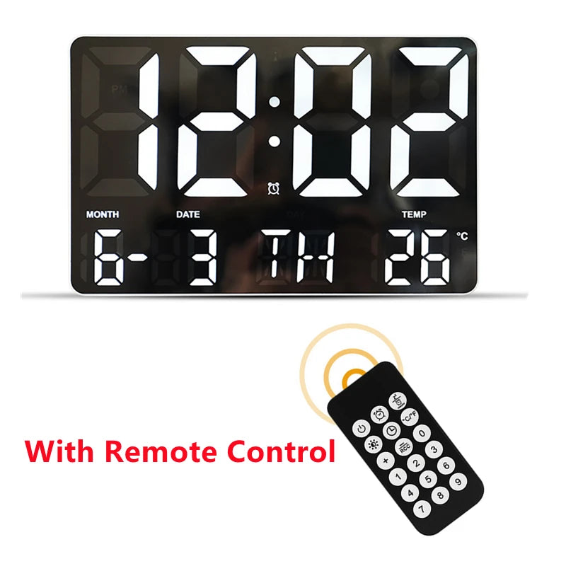 LED Digital Wall Clock with Remote