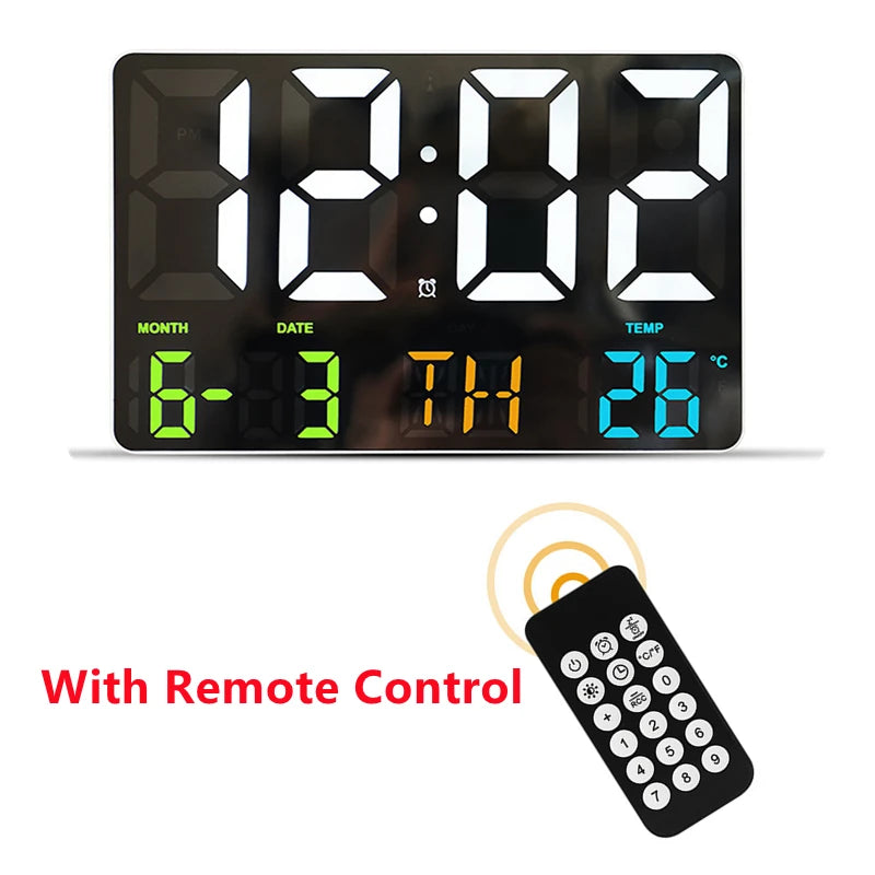 LED Digital Wall Clock with Remote