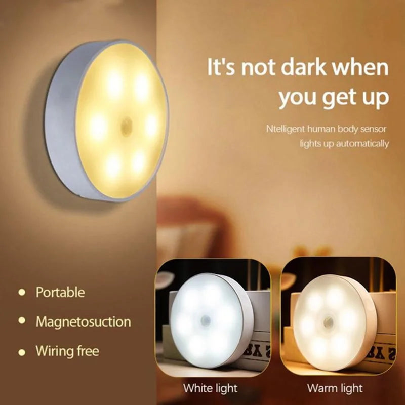 Motion Sensor LED Night Light – USB Rechargeable