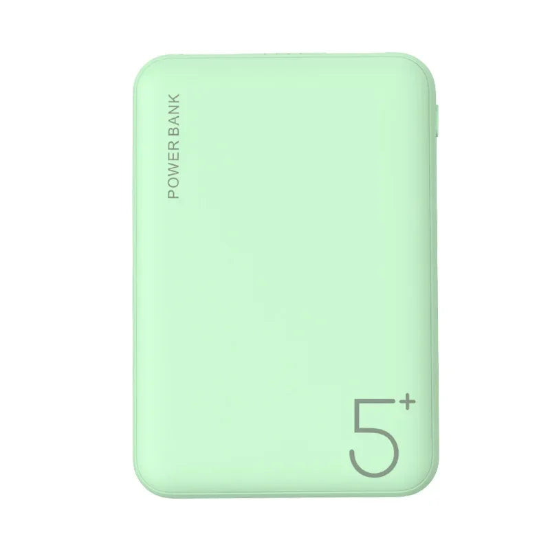 5000mAh Portable Ultra-thin Power Bank With Double USB TYPE C OUTPUT Fast Charging Poverbank For iPhone 14 13 12 8 Xiaomi Huawei