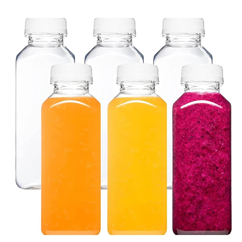 120-500ml Plastic Juice Bottles Long-Lasting, Spill-Proof, Milk Tea - Easy Cleaning and Refilling Clear Water Bottle Portable ﻿