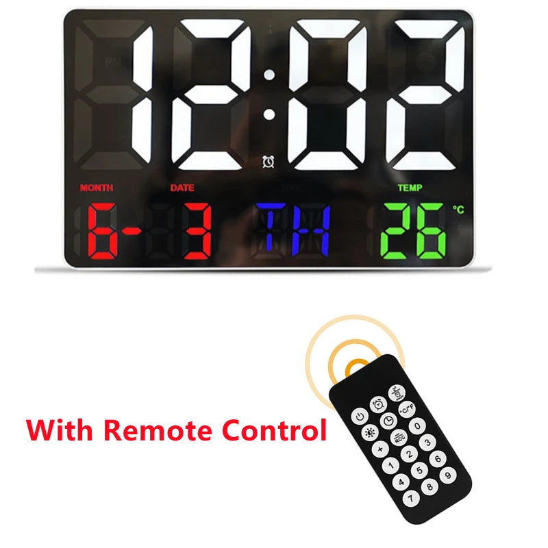 LED Digital Wall Clock with Remote