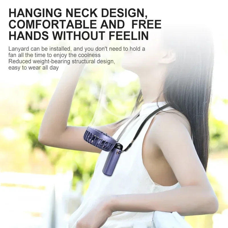 Foldable Neck Fan with Phone Stand – 5 Speed