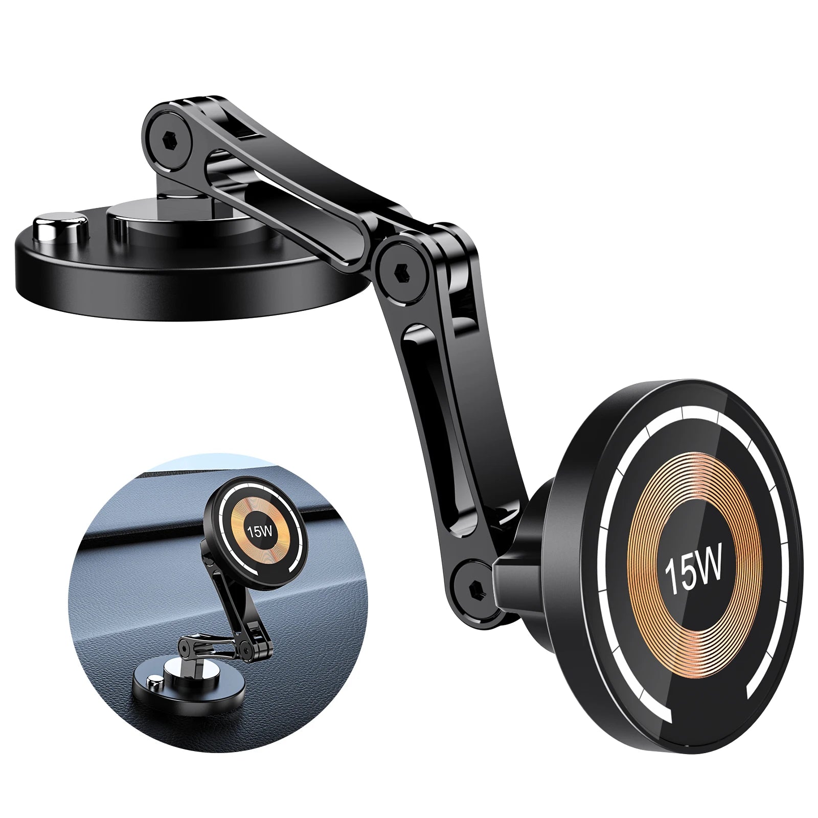 Magnetic Car Phone Holder with Wireless Charging