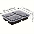 10PCS Lunch Boxes Compartments with Lids Disposable Bento Boxes Kitchen Storage Bento Fruit Takeaway Food Containers