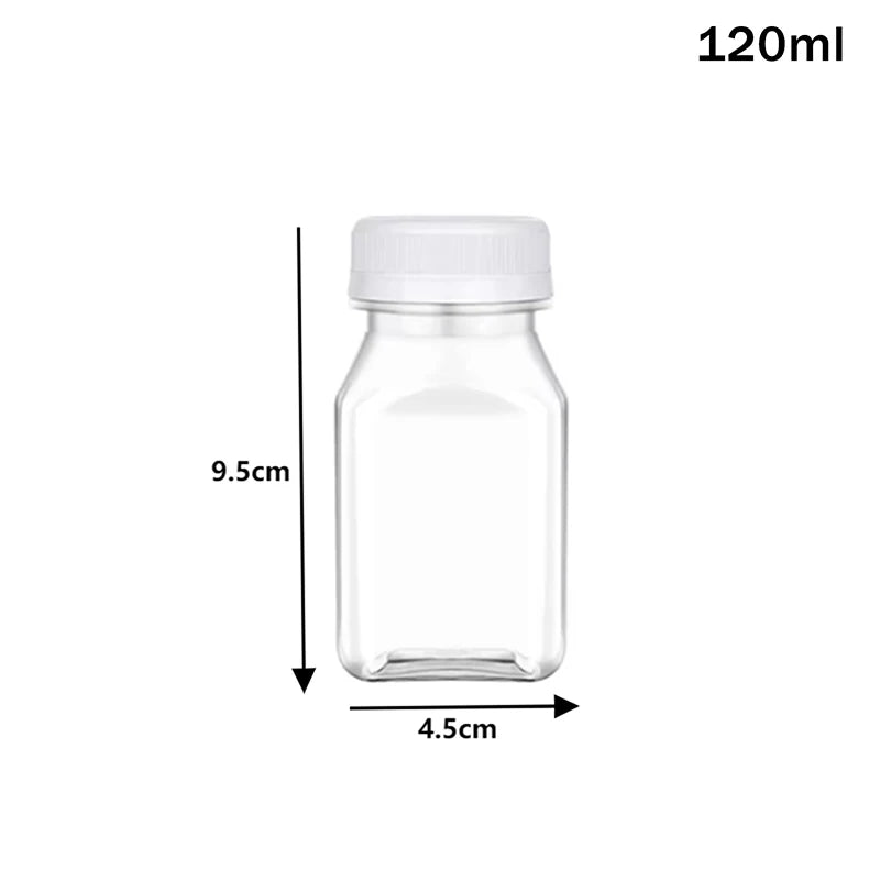 120-500ml Plastic Juice Bottles Long-Lasting, Spill-Proof, Milk Tea - Easy Cleaning and Refilling Clear Water Bottle Portable ﻿