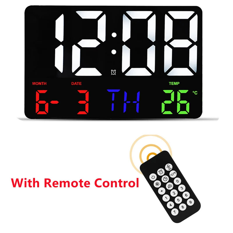 LED Digital Wall Clock with Remote