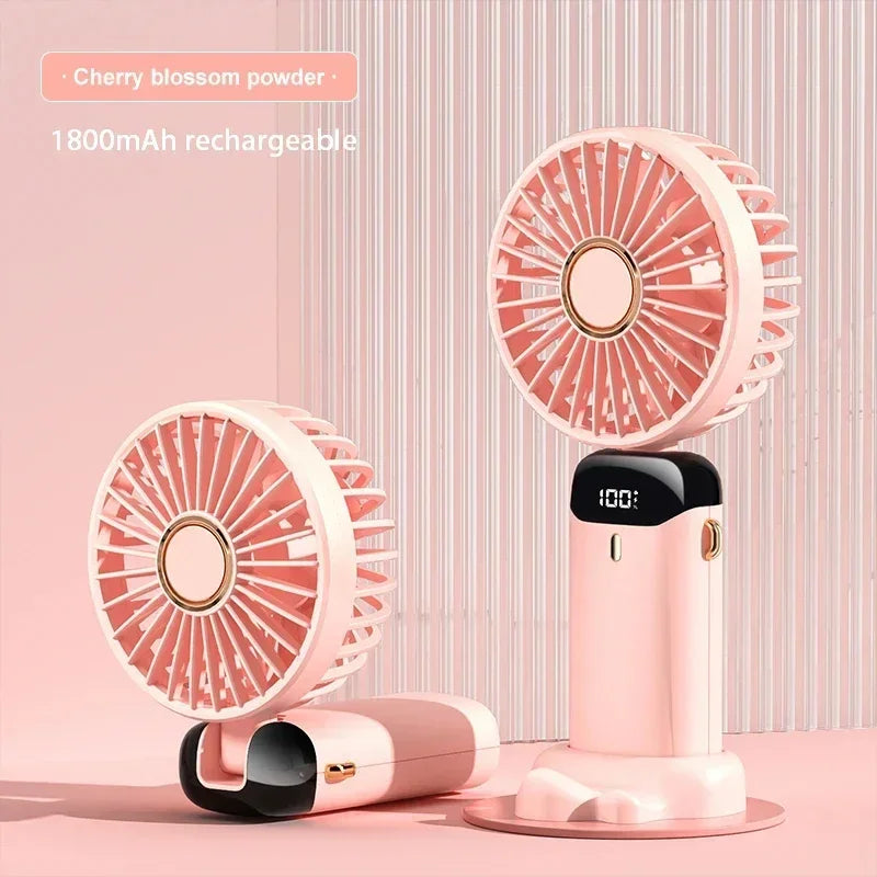 Foldable Neck Fan with Phone Stand – 5 Speed